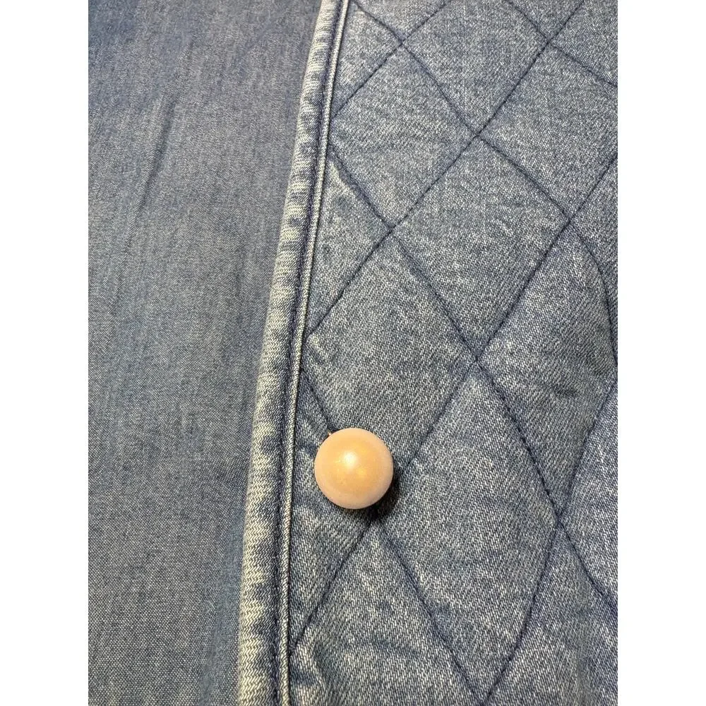 Kate Spade x Target Quilted Denim Jacket w Pearl Buttons Size 1X NWT - Picture 6 of 14